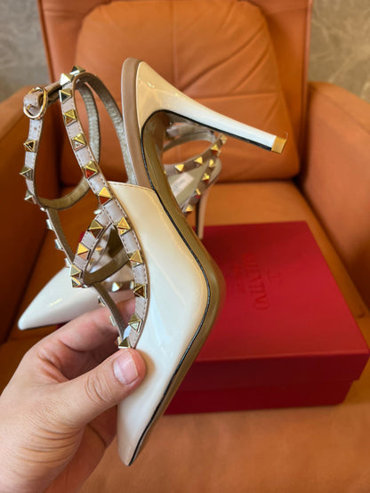 Valentino Rockstud rivet shoes high heels women′s shoes