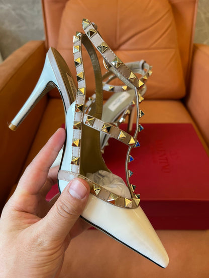 Valentino Rockstud rivet shoes high heels women′s shoes