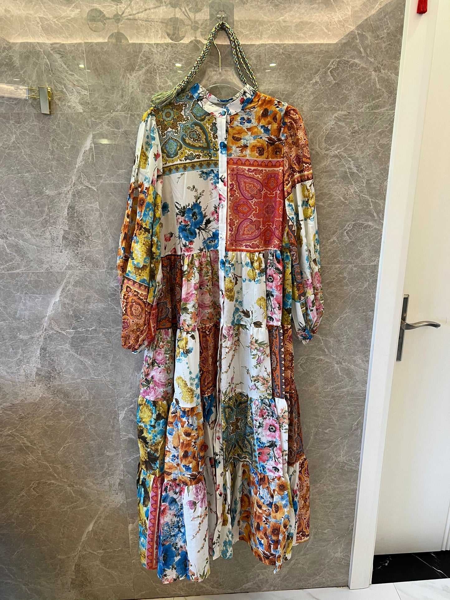 Zimmermann patchwork floral print maxi dress