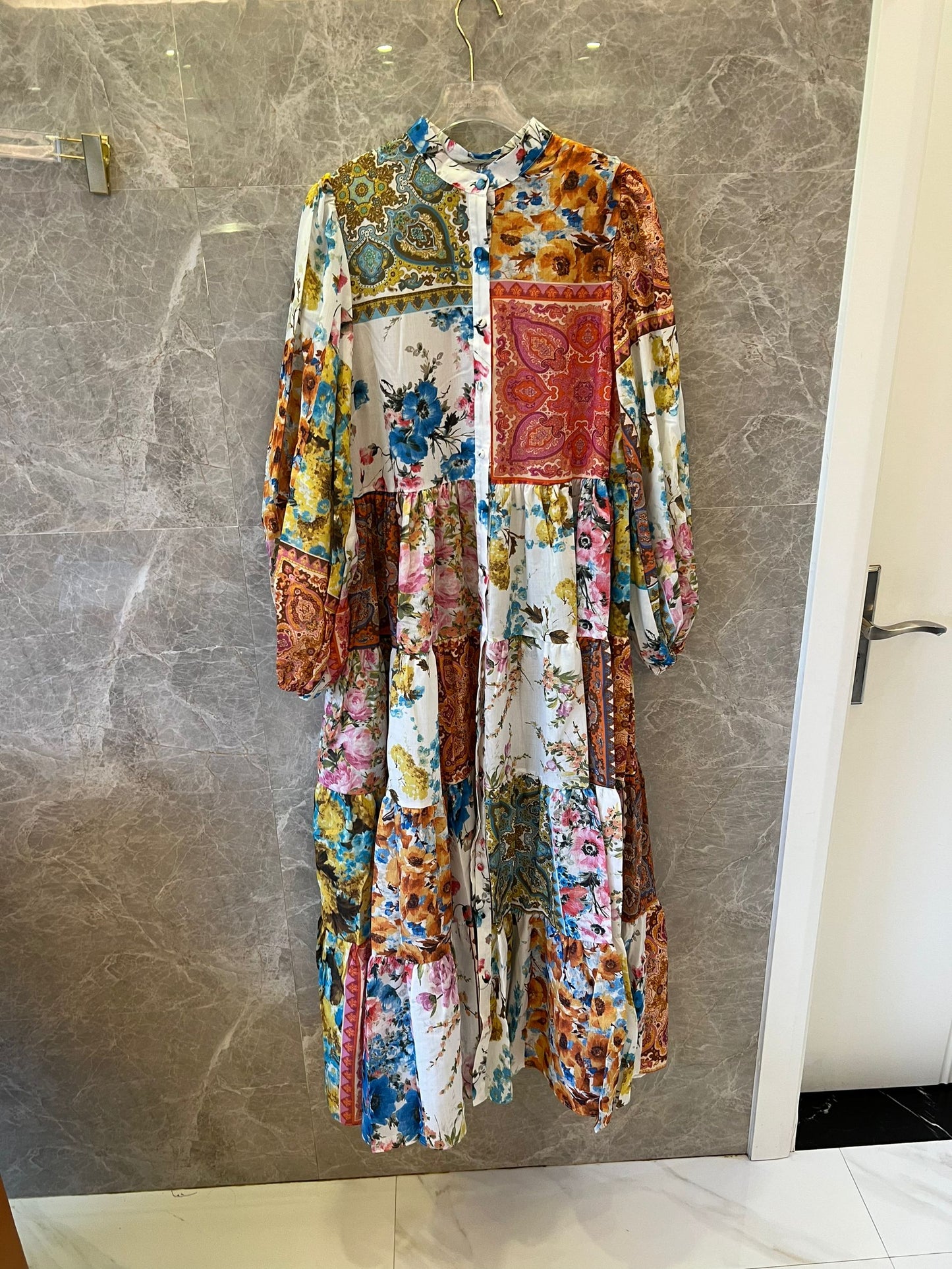 Zimmermann patchwork floral print maxi dress