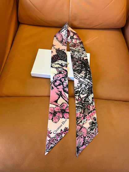 Christian Dior floral silk scarf