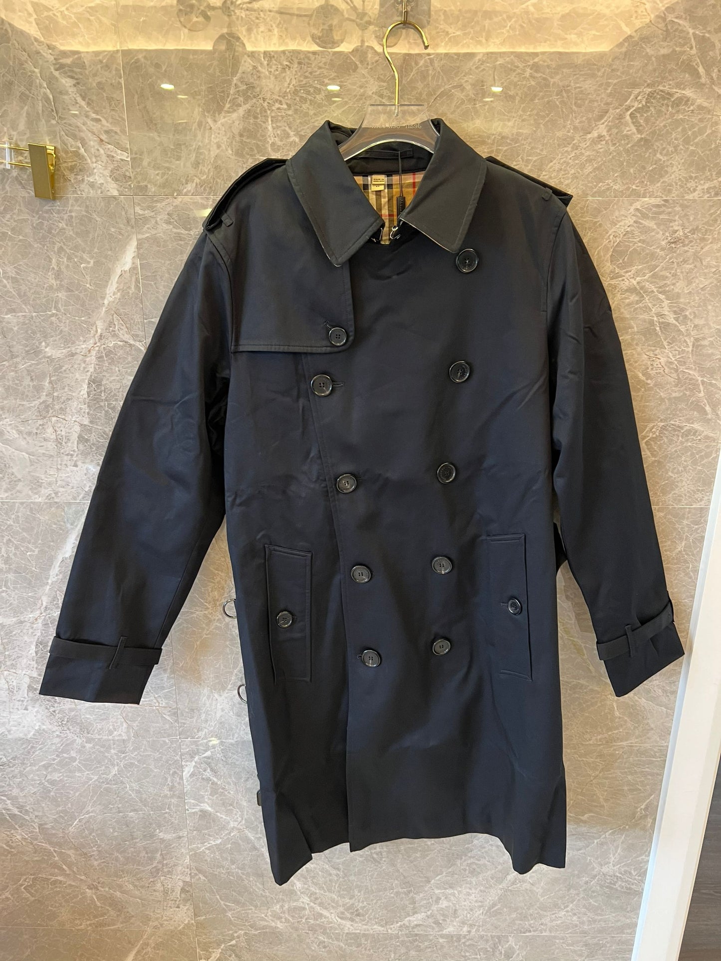 Burberry classic black double-breasted trench coat