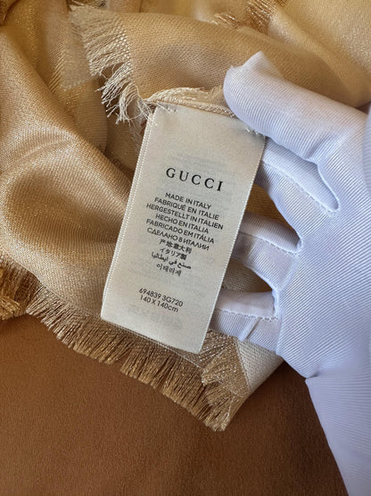 Gucci GG jacquard wool scarf