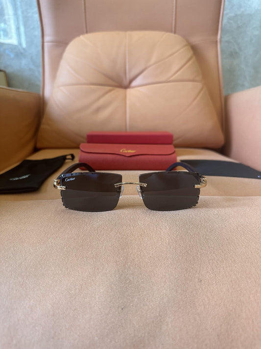 Cartier Santos de cartier rimless sunglasses