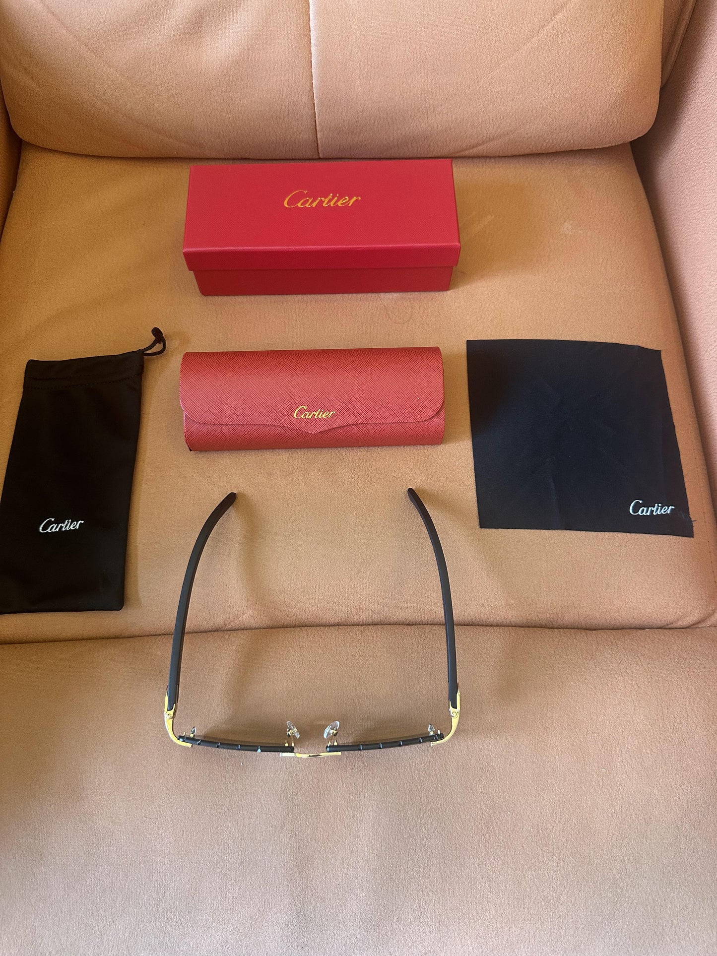 Cartier Santos de cartier rimless sunglasses