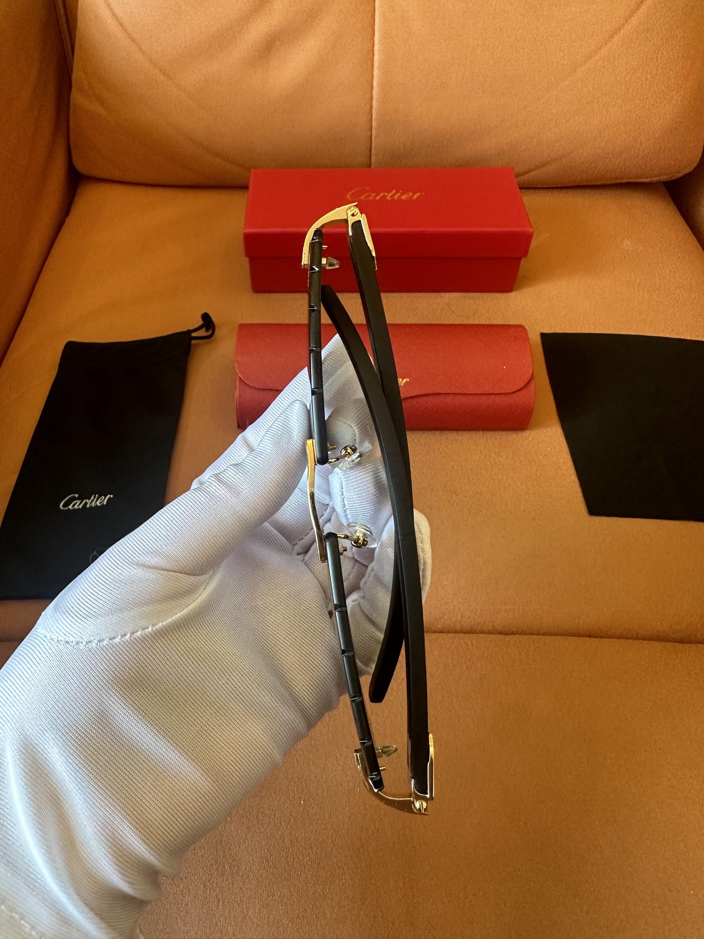 Cartier Santos de cartier rimless sunglasses