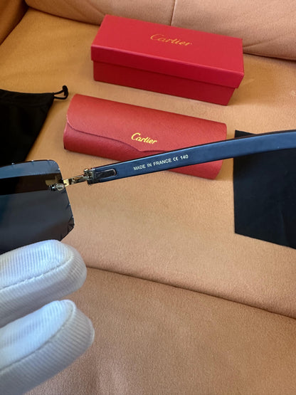 Cartier Santos de cartier rimless sunglasses