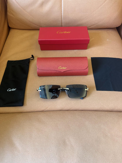 Cartier Santos de cartier rimless sunglasses