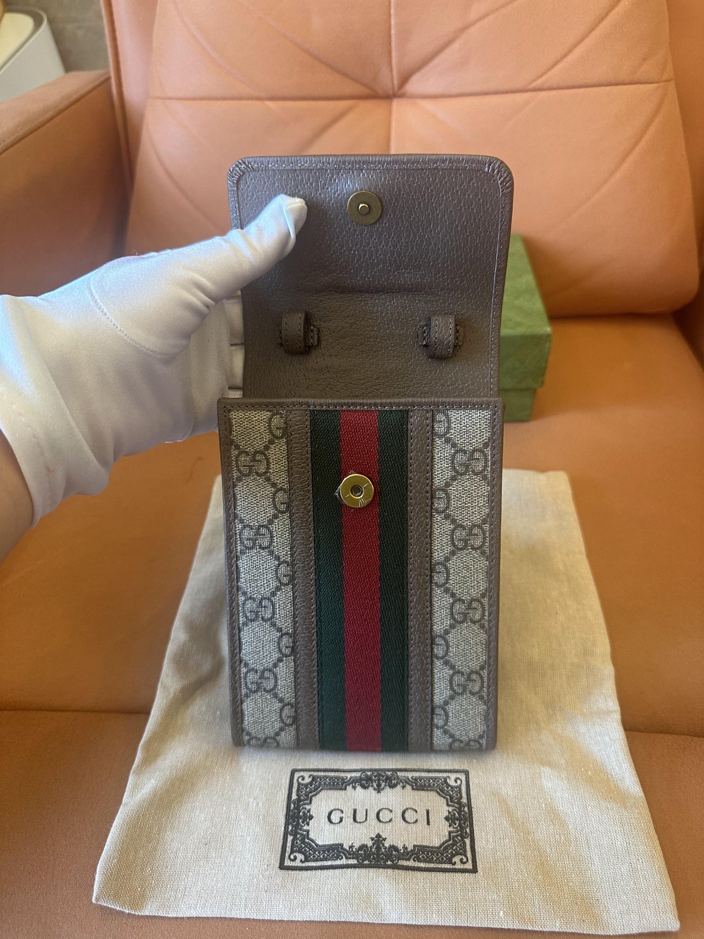 Gucci ophidia french flap wallet