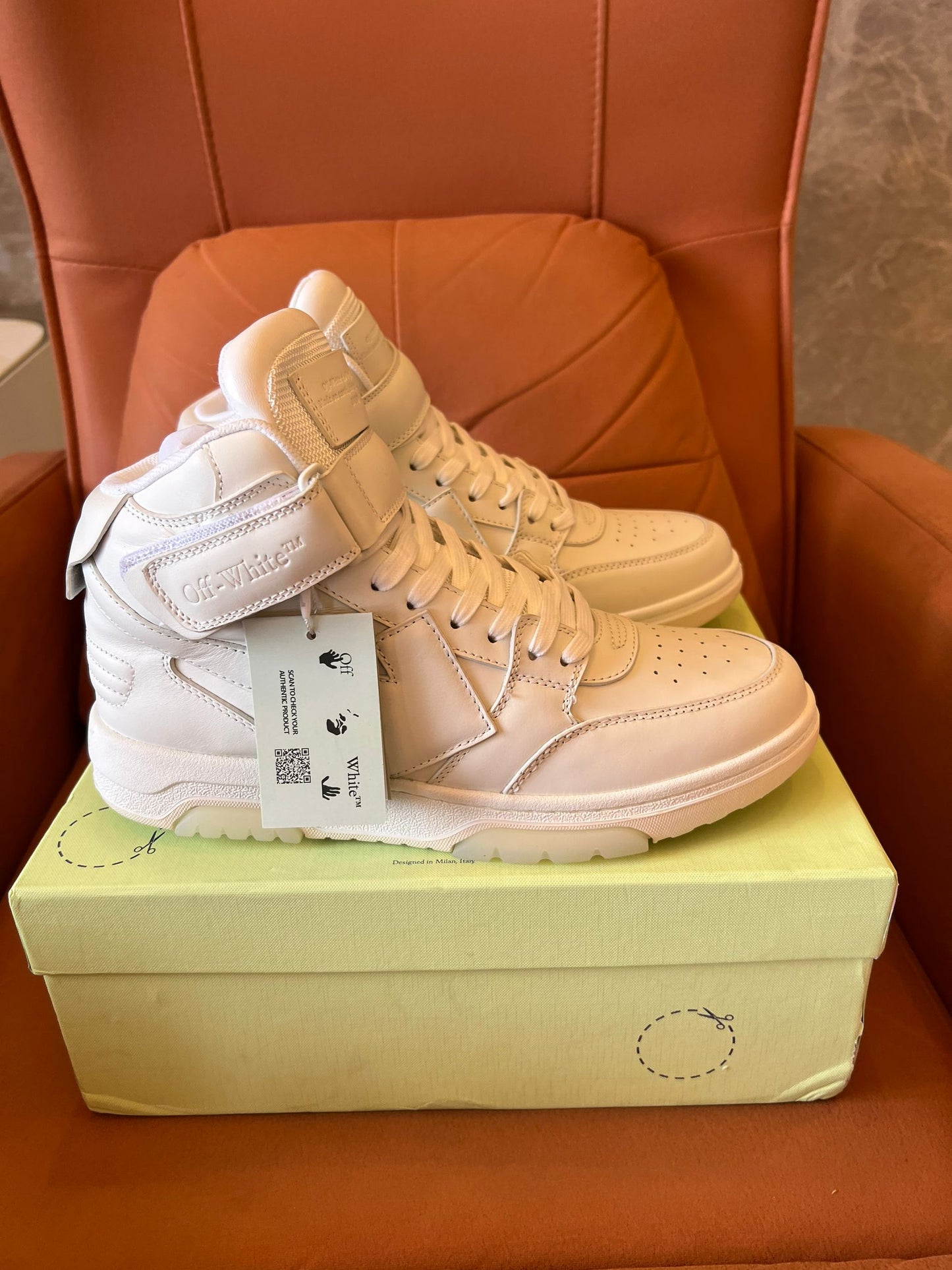 Off-White™ Out of Office high-top leather sneakers