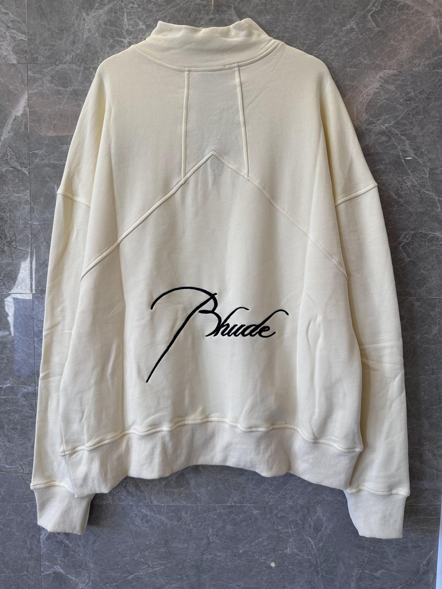 Rhude cream tracksuit set with signature embroidery