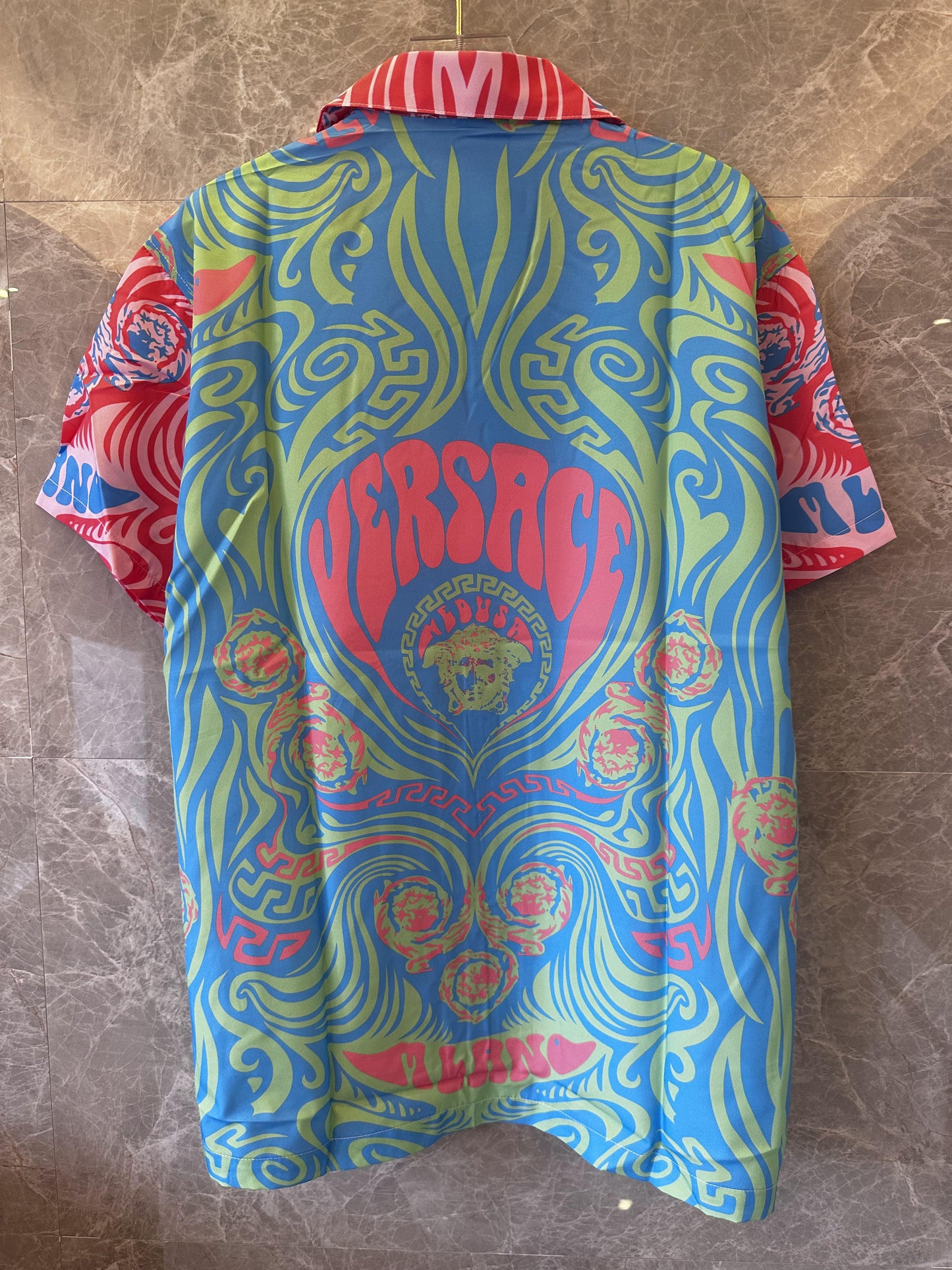 Versace multicolor medusa graphic print short-sleeve shirt