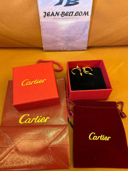 Cartier Juste un Clou earrings in 18K yellow gold with diamonds