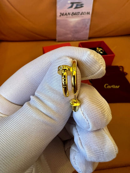 Cartier Juste un Clou earrings in 18K yellow gold with diamonds