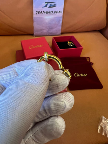 Cartier Juste un Clou earrings in 18K yellow gold with diamonds