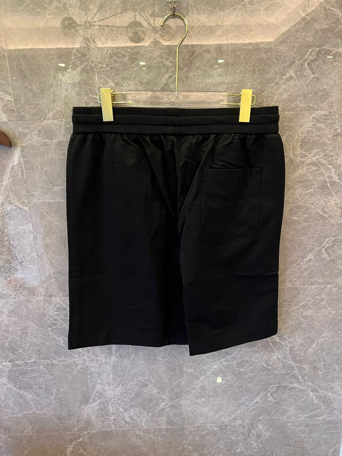 Givenchy black logo-print drawstring shorts