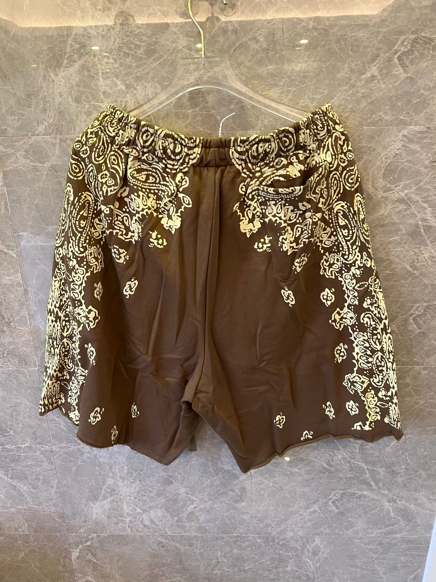 Amiri brown bandana-patterned casual shorts