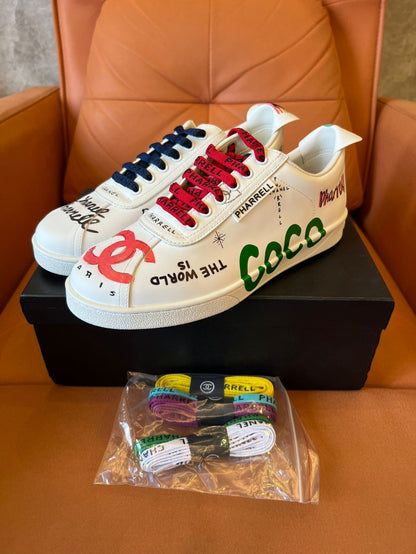 Chanel x Pharrell limited edition graffiti sneakers