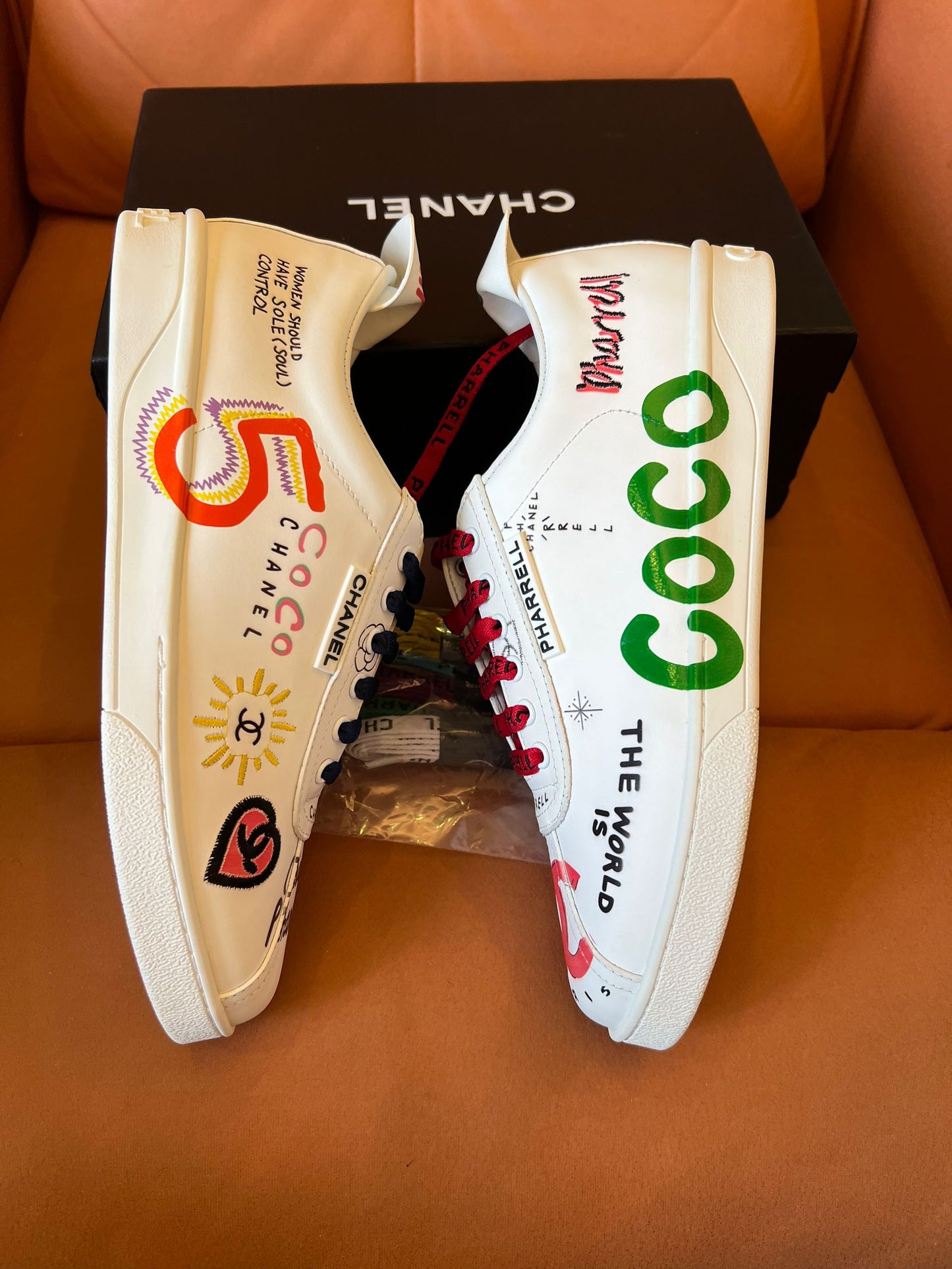 Chanel x Pharrell limited edition graffiti sneakers