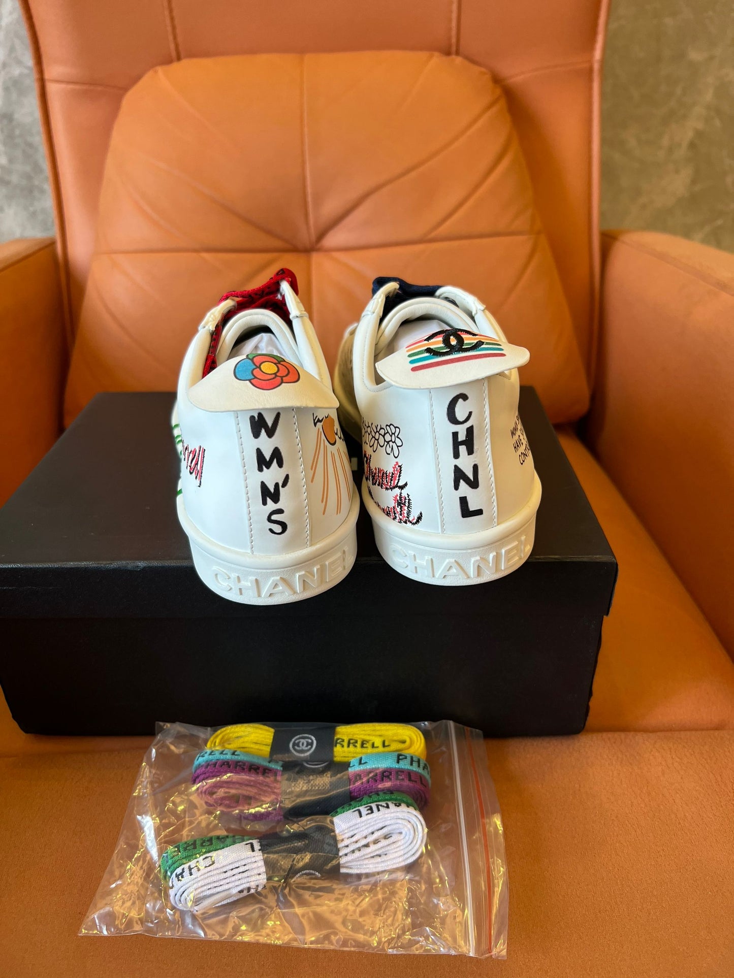 Chanel x Pharrell limited edition graffiti sneakers