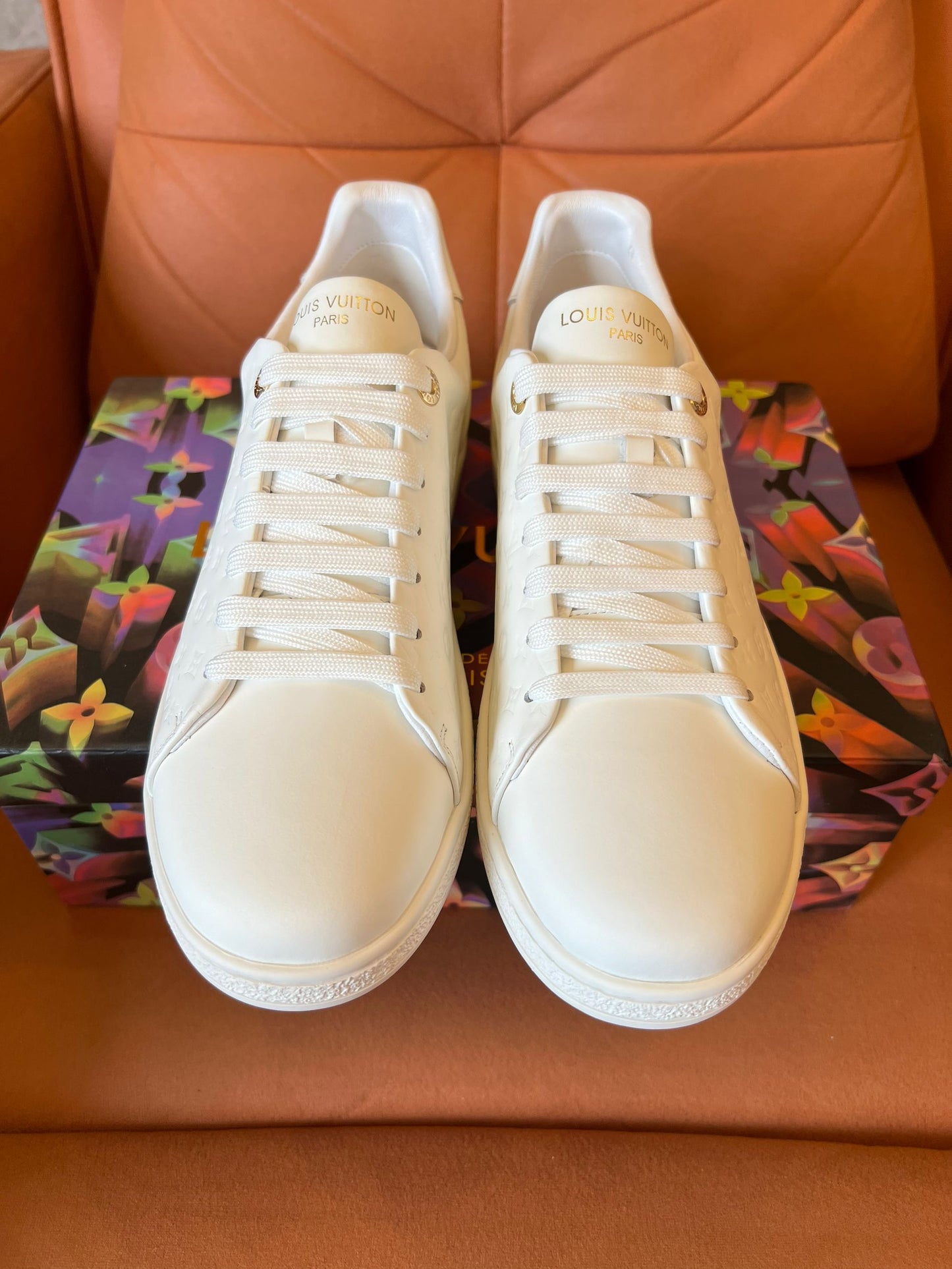 Louis Vuitton Luxembourg monogram embossed sneakers