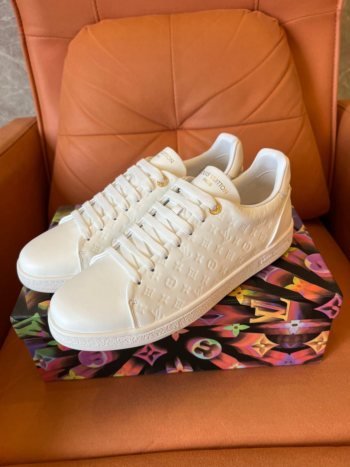 Louis Vuitton Luxembourg monogram embossed sneakers