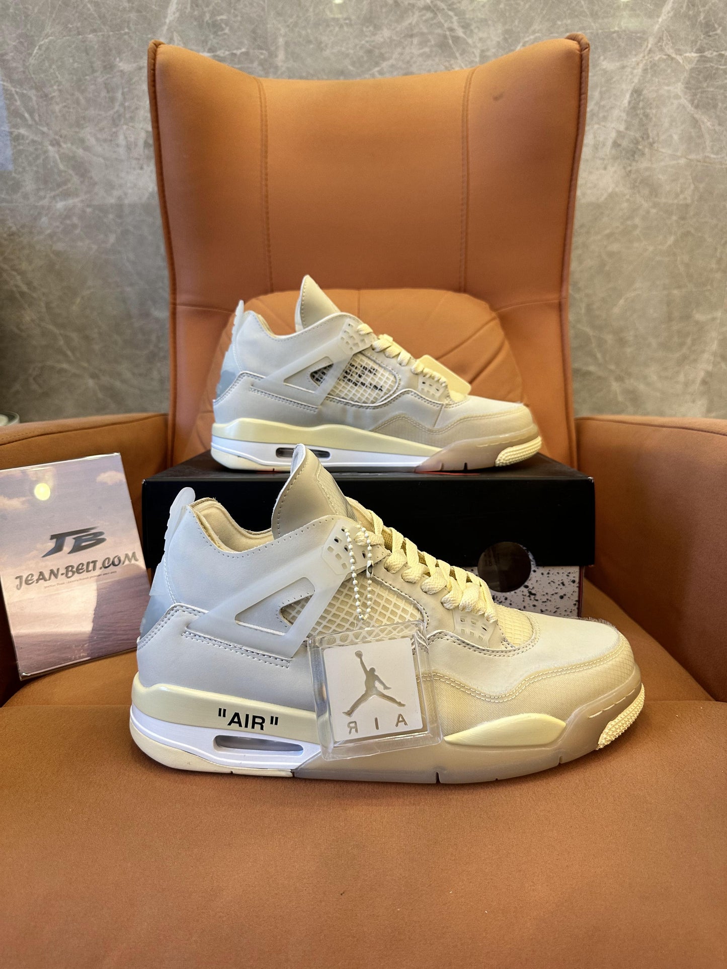 Air Jordan 4 x Off-White "Sail"