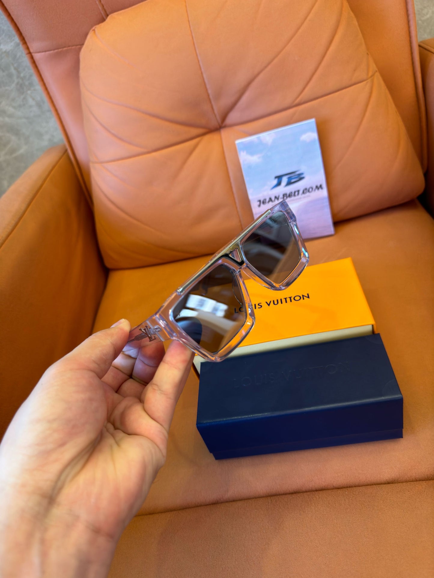 Louis Vuitton clear square frame sunglasses