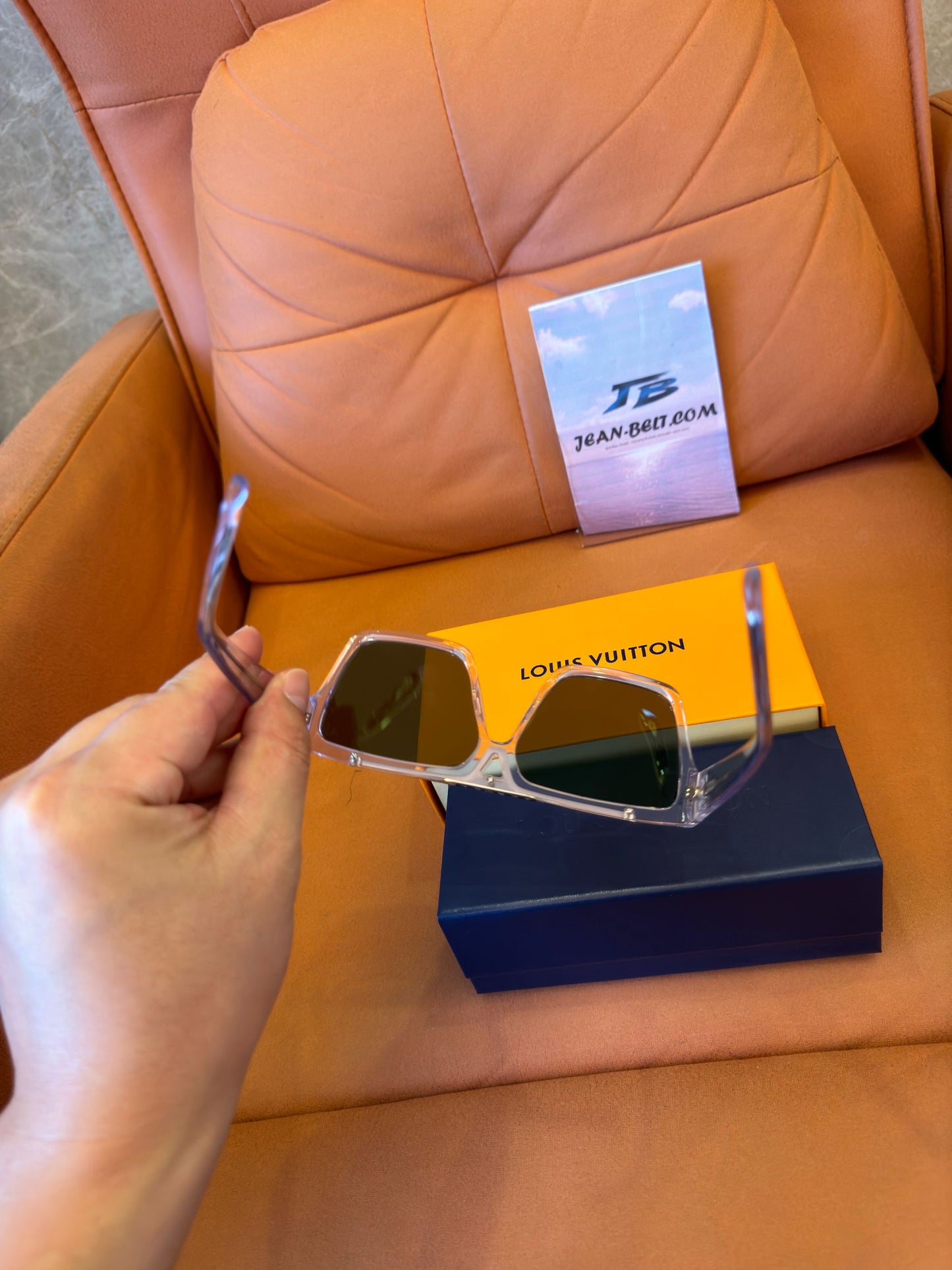 Louis Vuitton clear square frame sunglasses