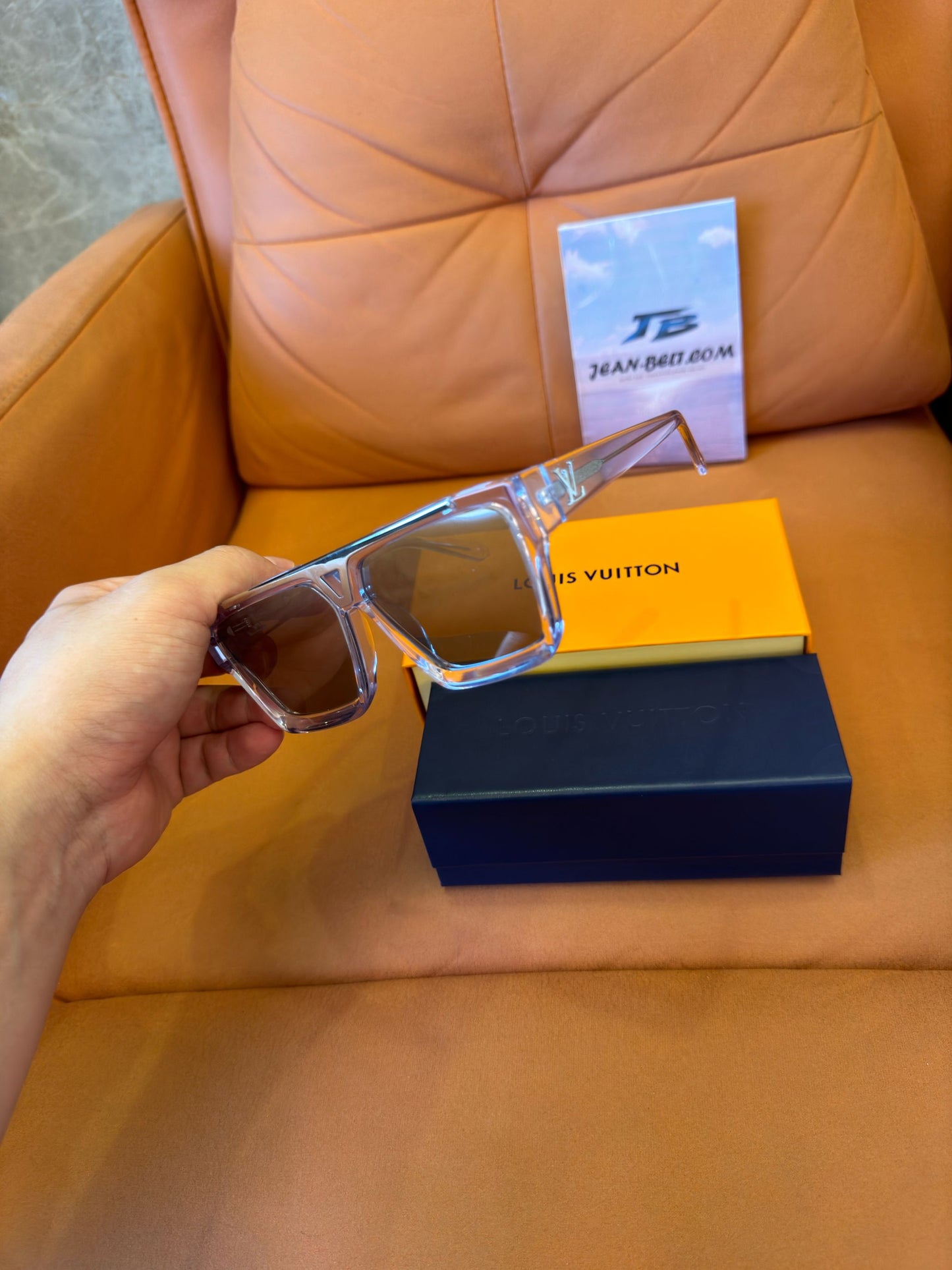 Louis Vuitton clear square frame sunglasses