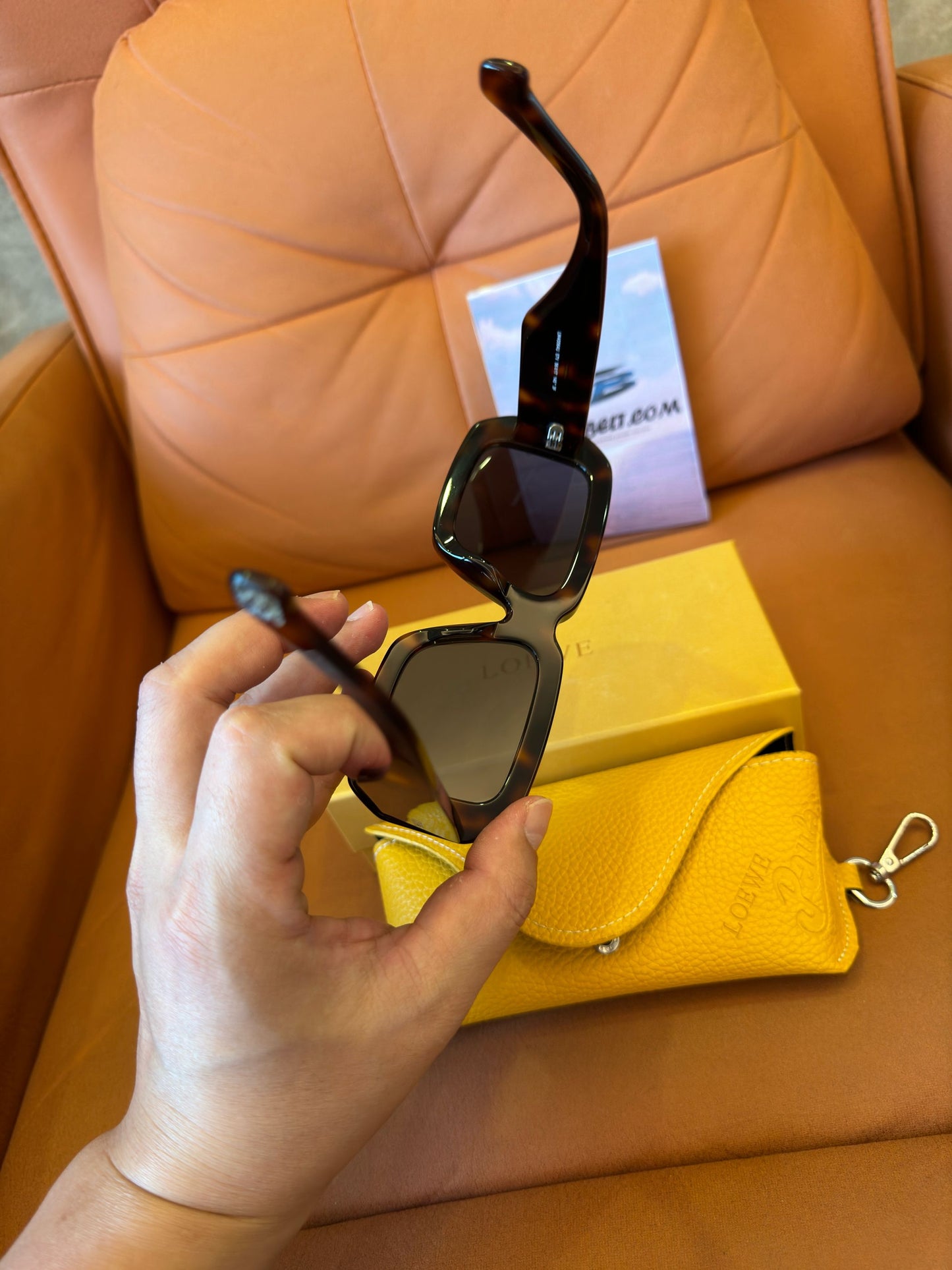 Loewe tortoise shell square sunglasses