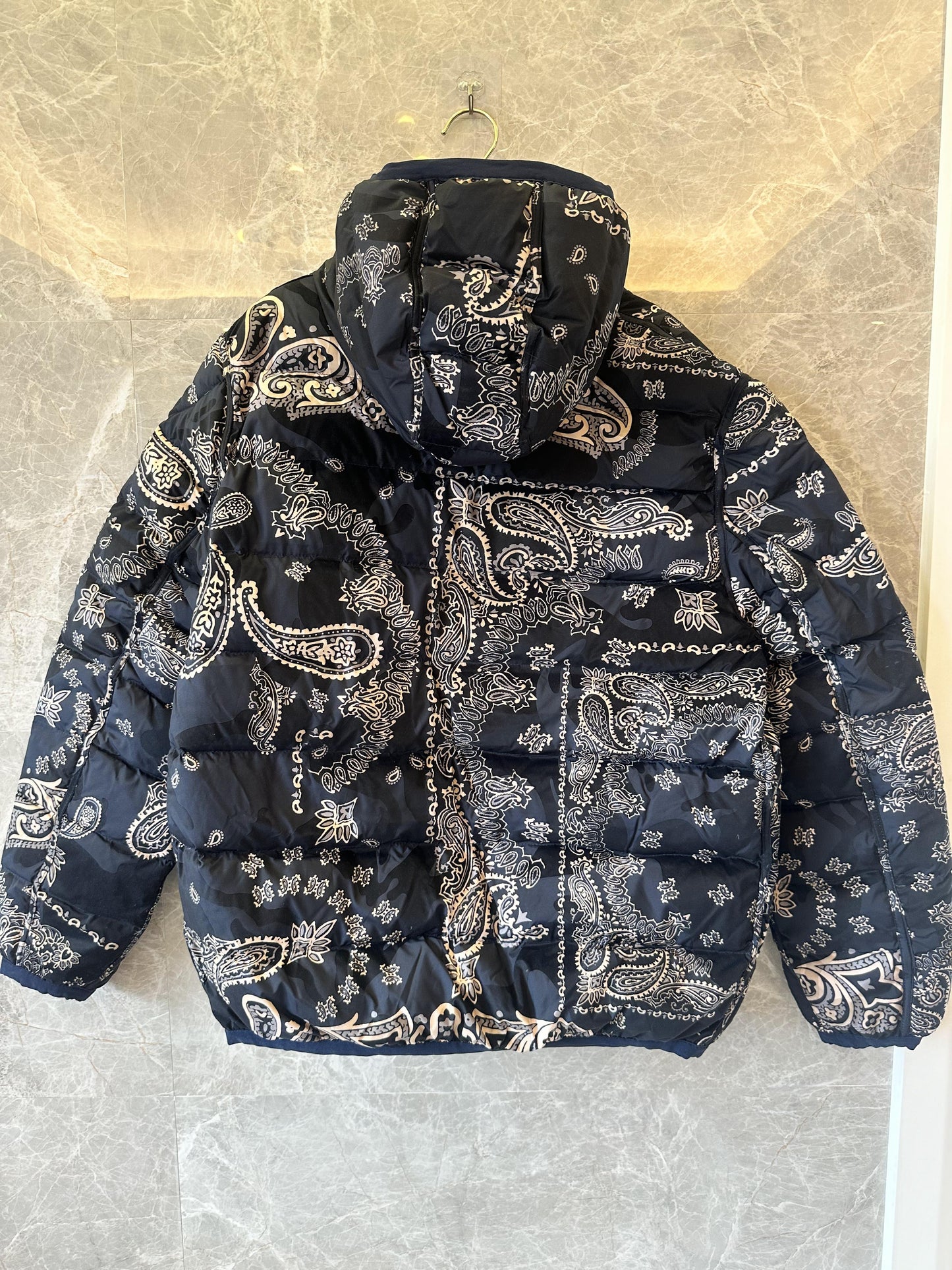 Moncler Paisley print down jacket