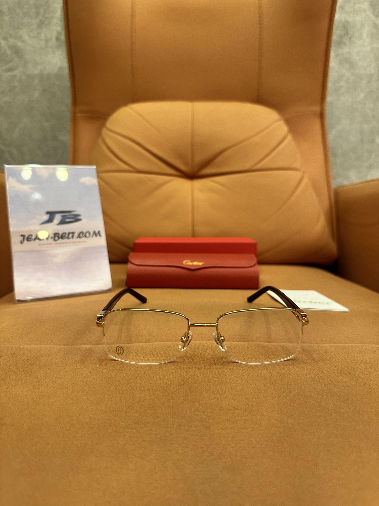 Cartier half-rim eyeglasses - gold frame