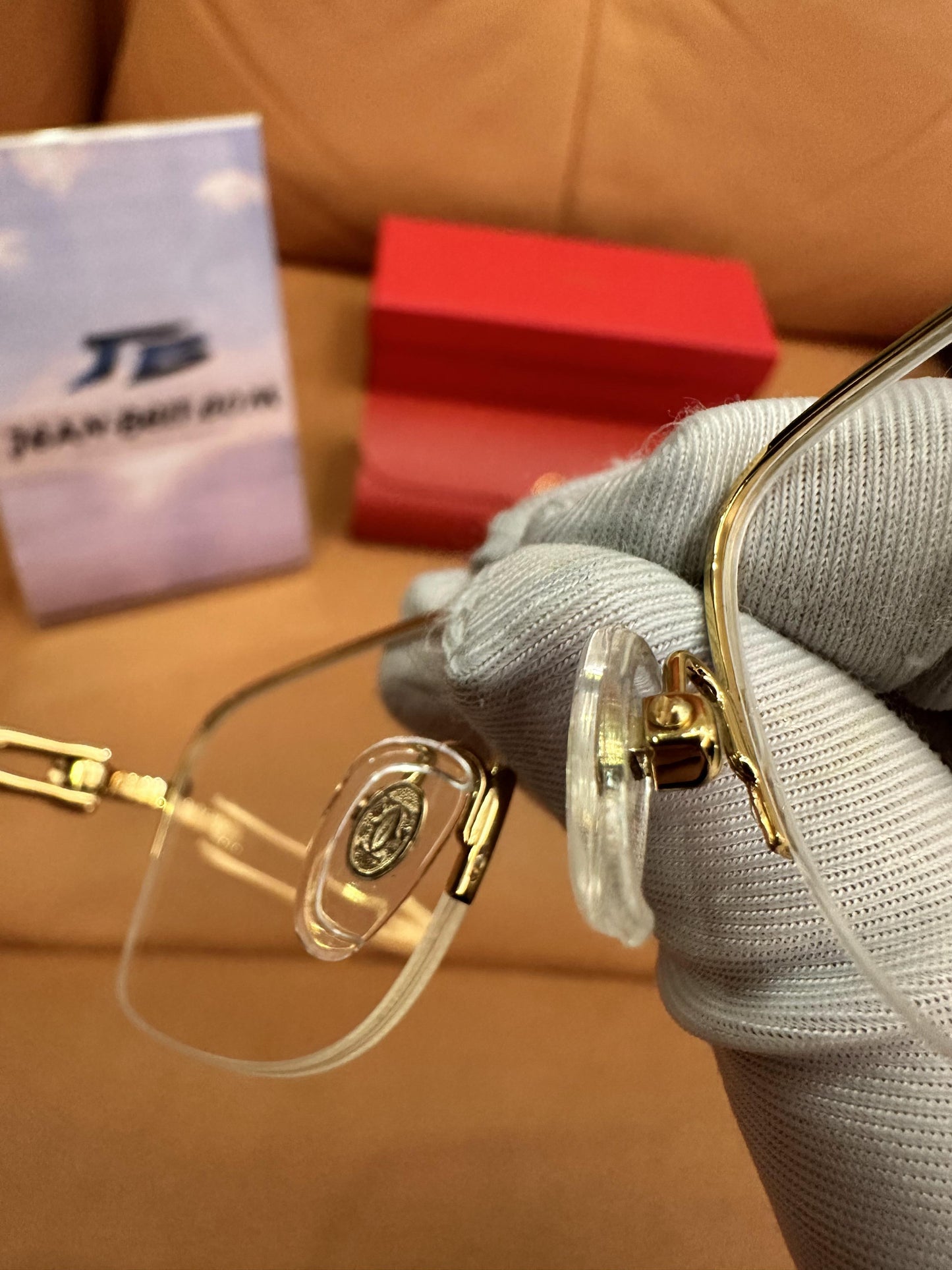 Cartier half-rim eyeglasses - gold frame