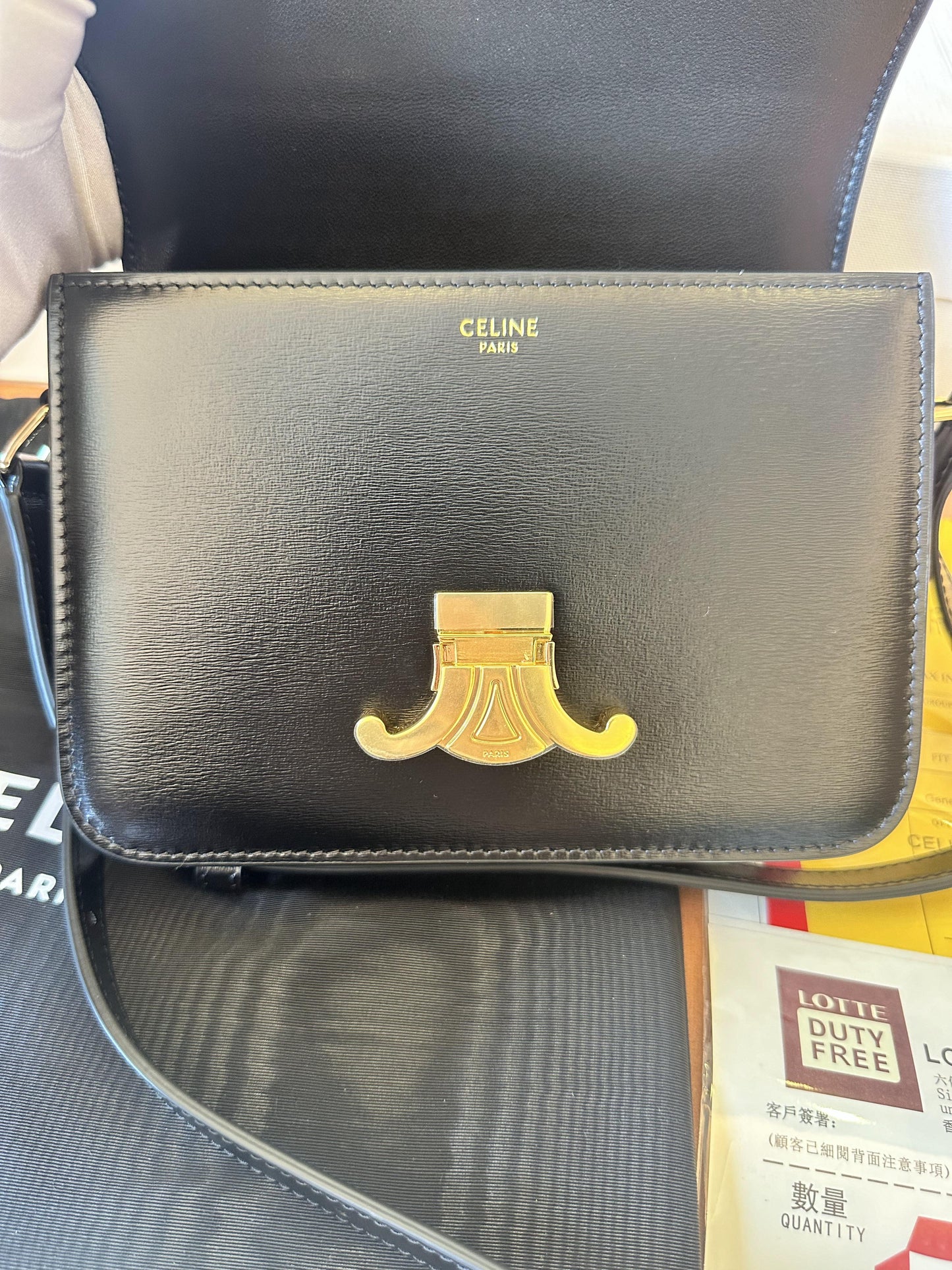 Celine triomphe teen shoulder bag