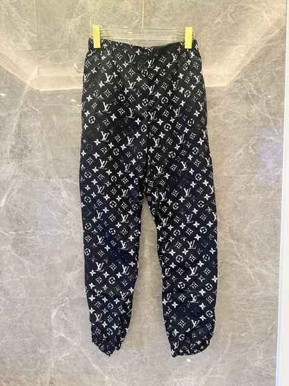 Louis Vuitton monogram print jogger pants