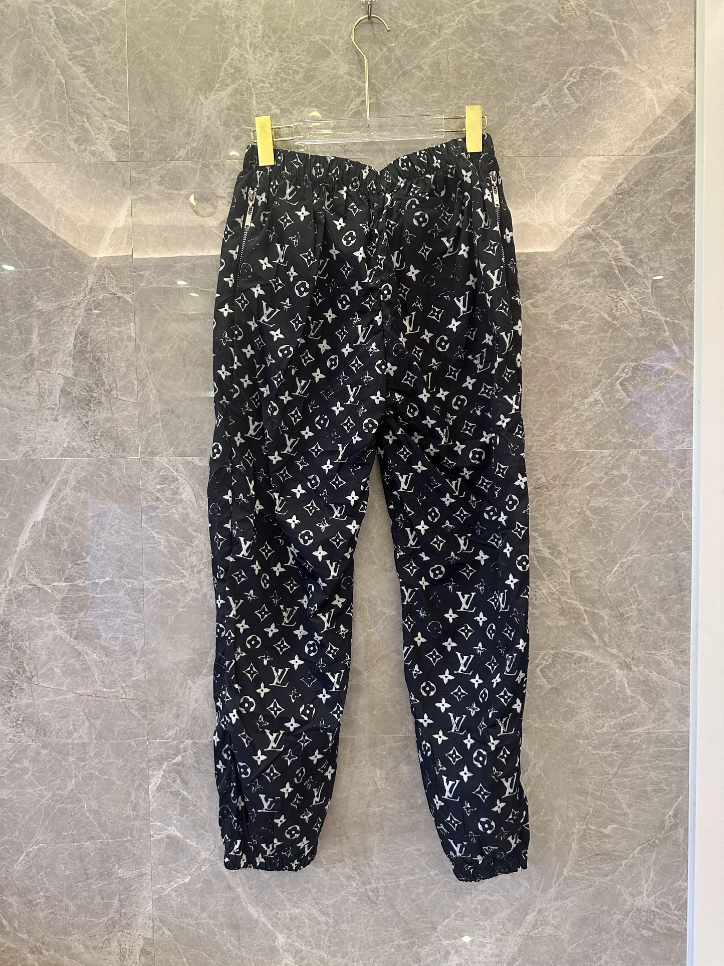 Louis Vuitton monogram print jogger pants