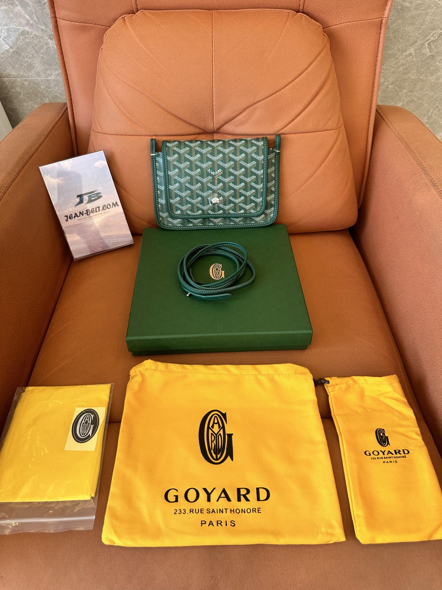 Goyard pony-style calfskin crossbody bag green