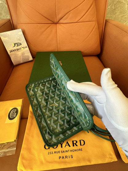 Goyard pony-style calfskin crossbody bag green