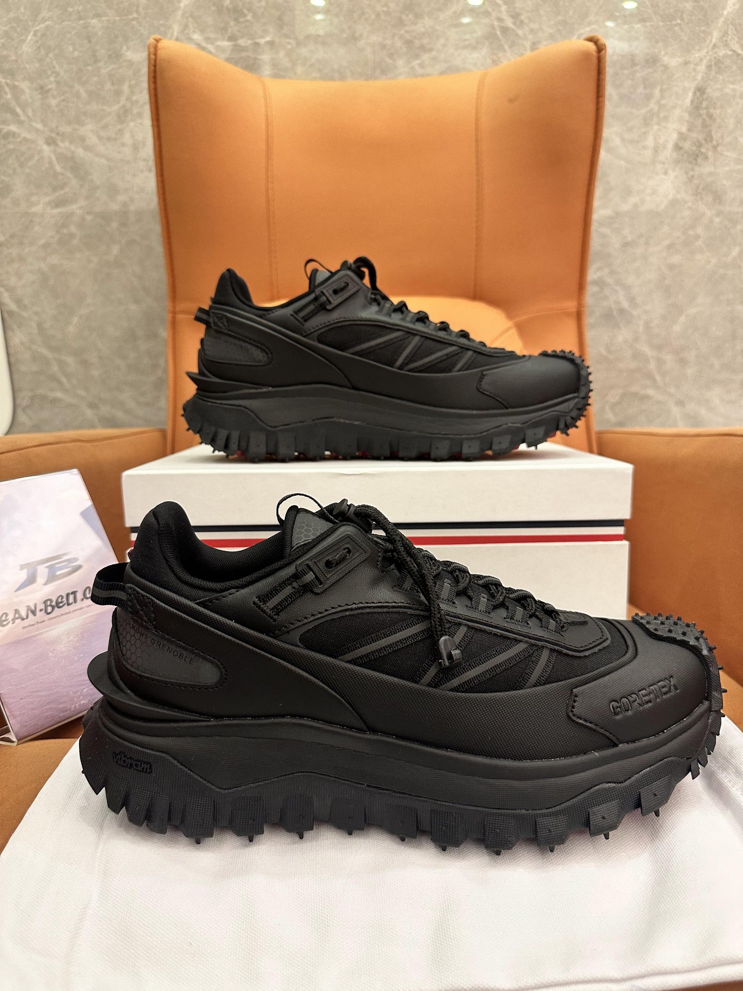 Moncler Trailgrip GTX sneakers in black with Gore-Tex