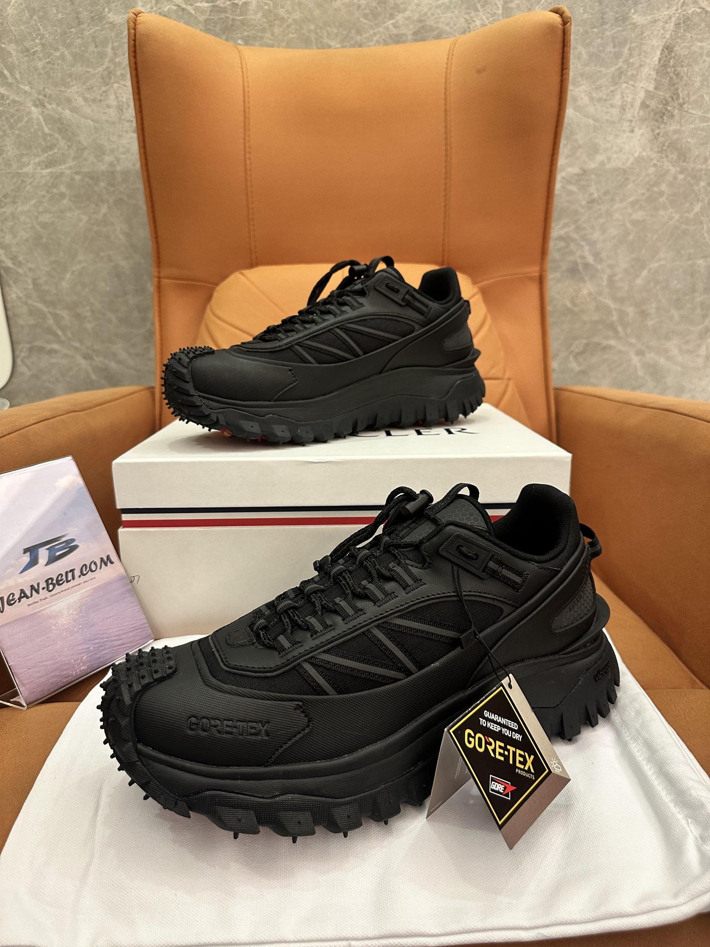 Moncler Trailgrip GTX sneakers in black with Gore-Tex