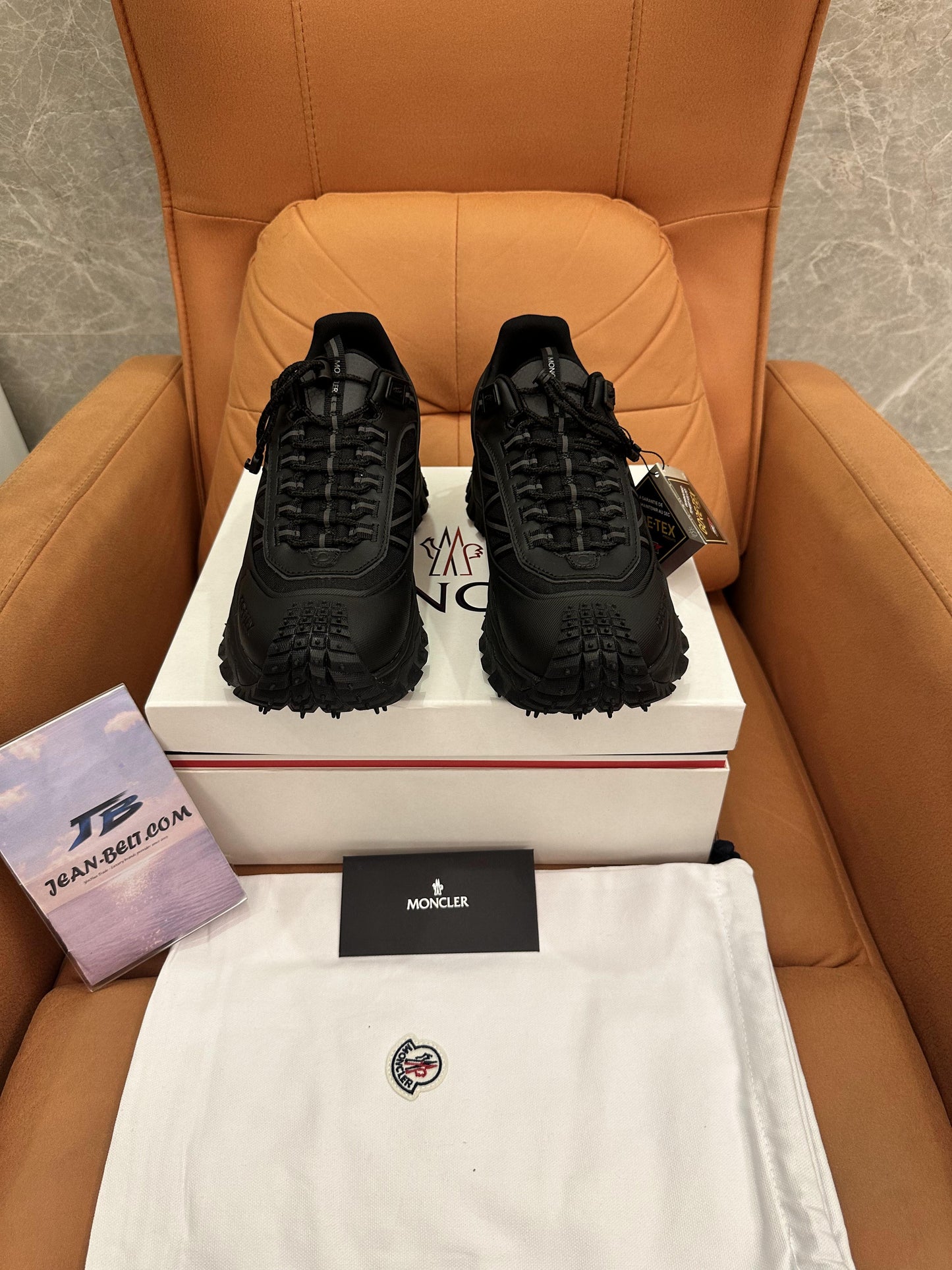 Moncler Trailgrip GTX sneakers in black with Gore-Tex