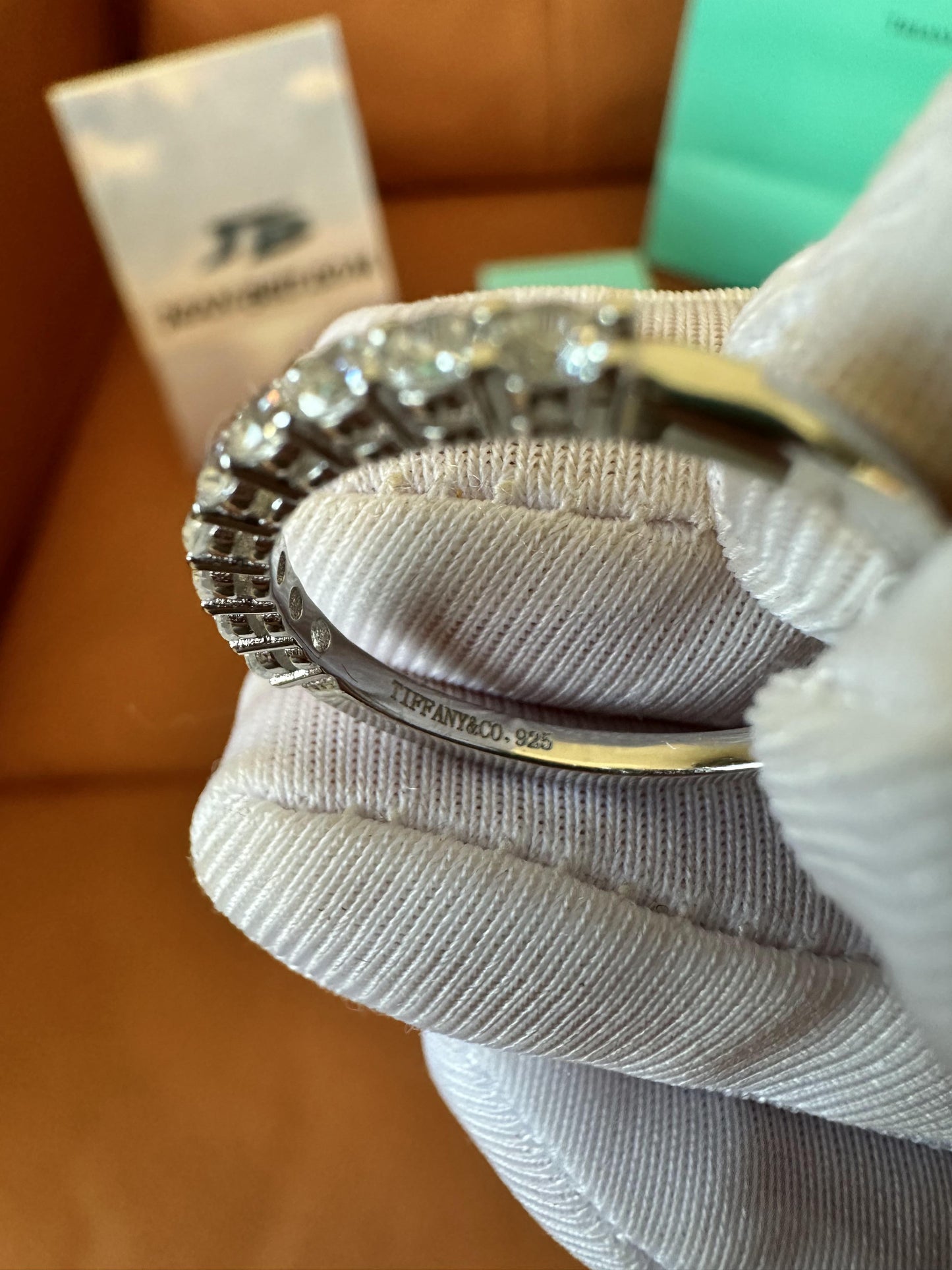 Tiffany & Co. T True narrow ring in 18K white gold with diamonds