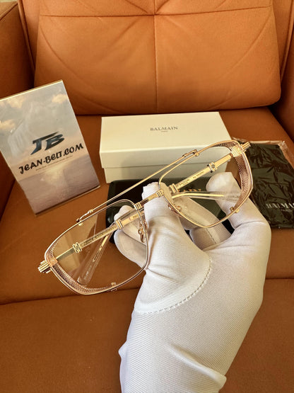 Balmain B-Vintage eyeglasses - rose gold frame