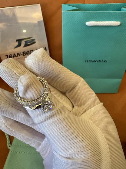 Tiffany & Co. diamond engagement ring set – solitaire and eternity band