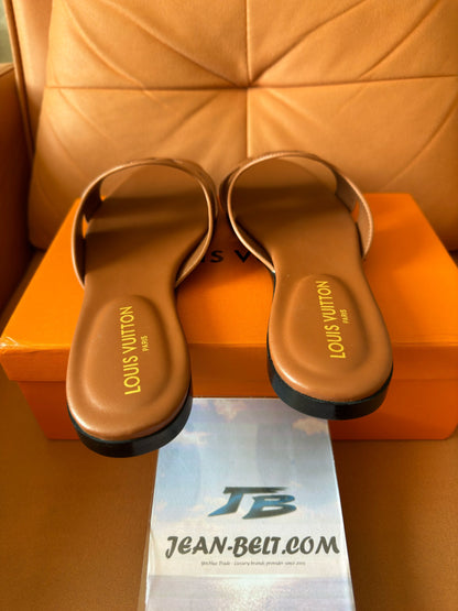 Louis Vuitton Isola slide slippers brown