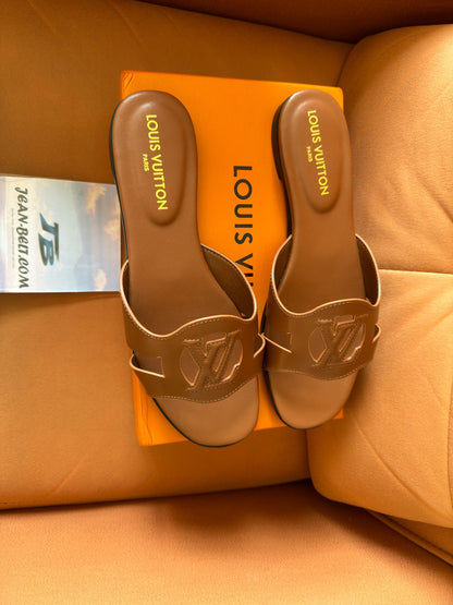 Louis Vuitton Isola slide slippers brown