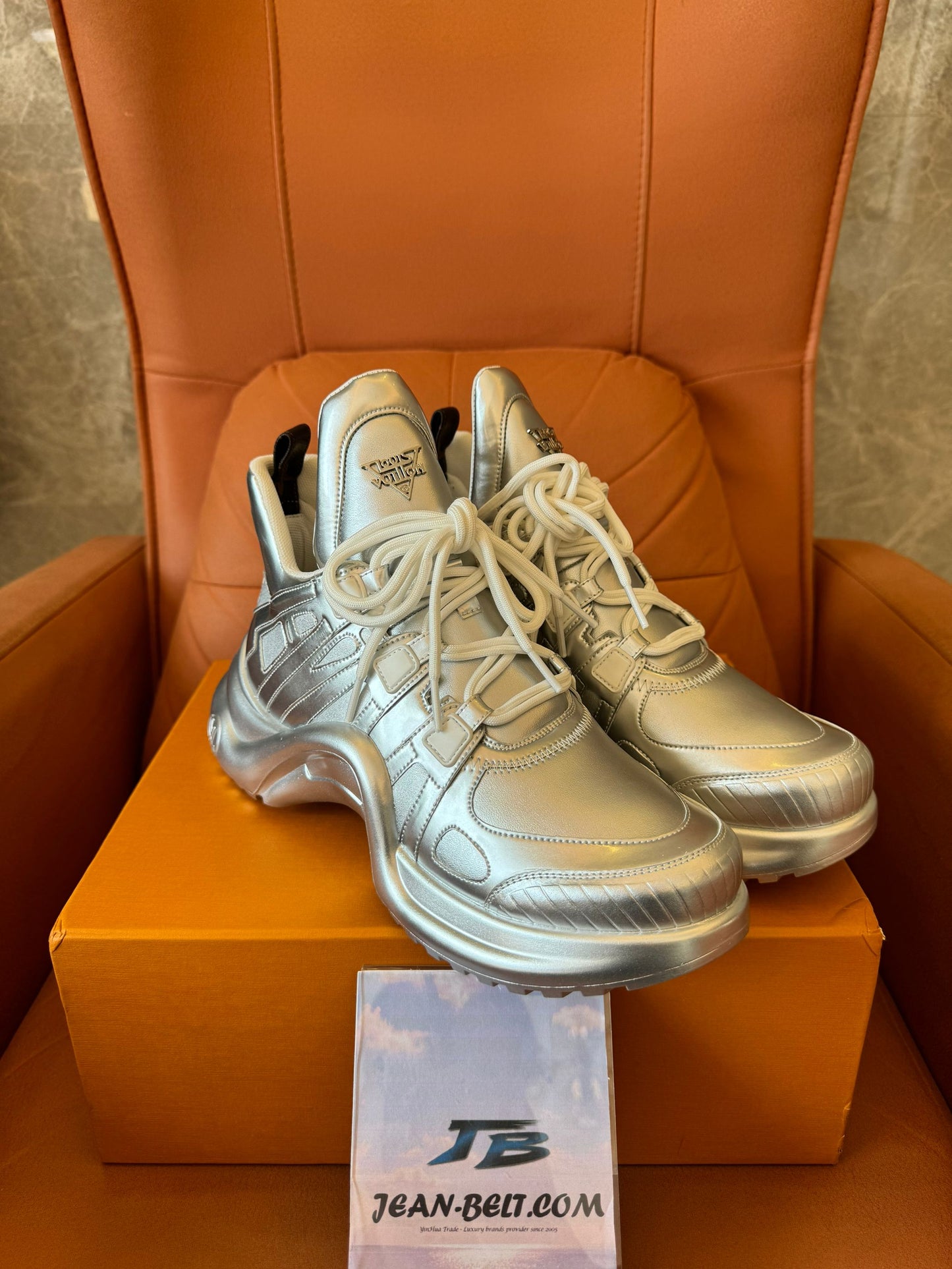 Louis Vuitton Archlight sneakers in metallic silver