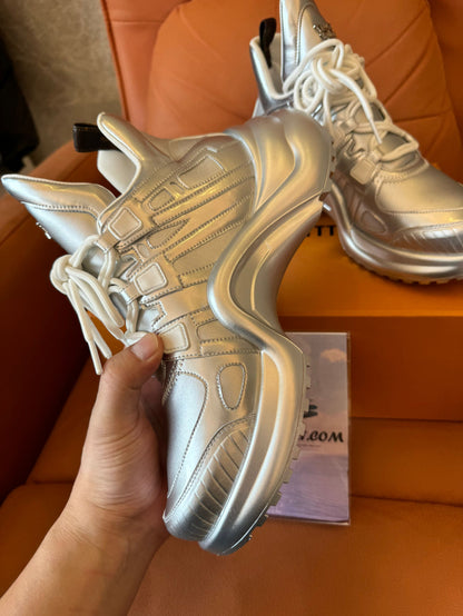 Louis Vuitton Archlight sneakers in metallic silver