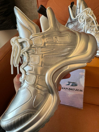 Louis Vuitton Archlight sneakers in metallic silver